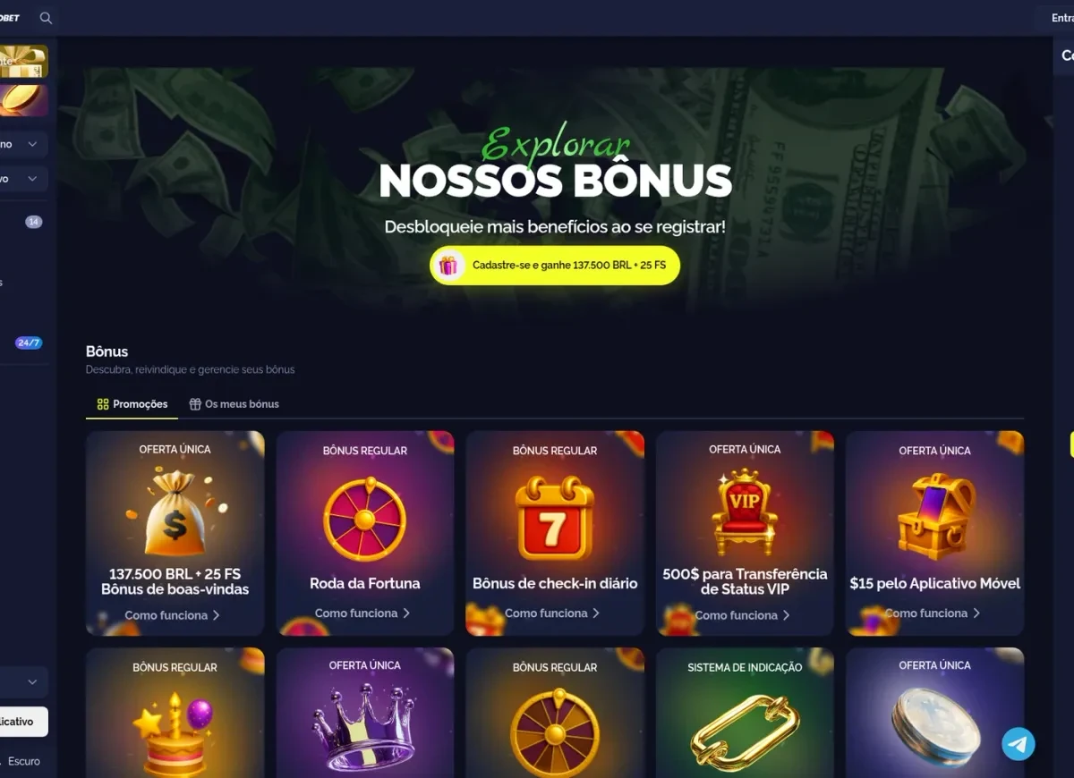 Goldbet: todas as promoções na página de bônus